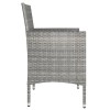 4 részes szürke kerti polyrattan szék- és zsámolyszett