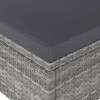 4 részes szürke kerti polyrattan szék- és zsámolyszett