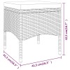 4 részes szürke kerti polyrattan szék- és zsámolyszett