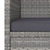 4 részes szürke kerti polyrattan szék- és zsámolyszett