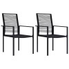 2 db fekete pvc rattan kerti szék