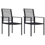 2 db fekete pvc rattan kerti szék