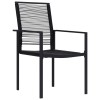 2 db fekete pvc rattan kerti szék