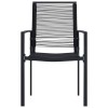 2 db fekete pvc rattan kerti szék