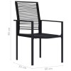 2 db fekete pvc rattan kerti szék