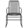 2 db fekete pvc rattan kerti szék 58 x 59 x 85,5 cm