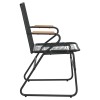 2 db fekete pvc rattan kerti szék 58 x 59 x 85,5 cm