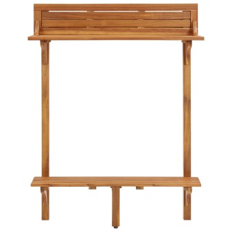 Tömör akácfa erkély bárasztal 90 x 37 x 122,5 cm