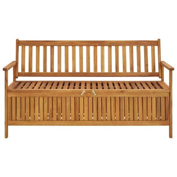 Tömör akácfa kerti tárolópad 148 cm