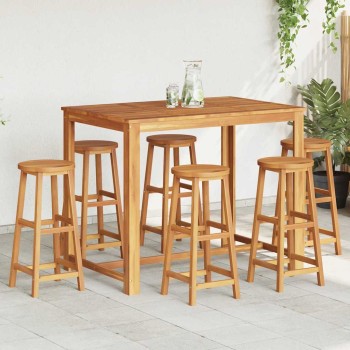 6 db tömör akácfa bárszék