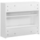 325186 bathroom mirror cabinet white 80x15x60 cm mdf