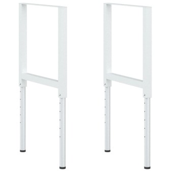 2 db szürke állítható fém munkapadváz 55 x (69-95,5) cm