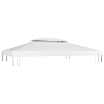 Fehér kétszintes pavilon-tetőponyva 310 g/m² 4 x 3 m