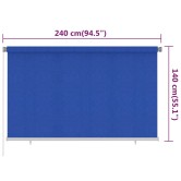 Kék kültéri hdpe roló 240 x 140 cm Kék kültéri hdpe roló 240 x 140 cm