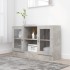 Betonszürke forgácslap vitrinszekrény 120 x 30,5 x 70 cm