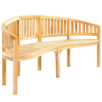 Tömör tíkfa banán alakú pad 200 cm