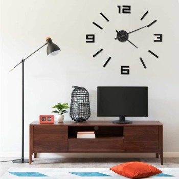 Fekete modern 3d falióra 100 cm xxl