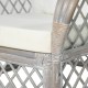 Szürke természetes rattan és vászon kanapé párnával Szürke természetes rattan és vászon kanapé párnával