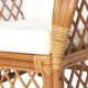 Világosbarna természetes rattan és vászon kanapé párnával Világosbarna természetes rattan és vászon kanapé párnával