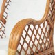 Világosbarna természetes rattan és vászon kanapé párnával Világosbarna természetes rattan és vászon kanapé párnával