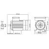 2 pólusú egyfázisú alumínium villanymotor 1,5kw / 2 le 2800 f/p