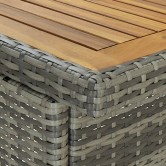 3 részes szürke polyrattan bárszett