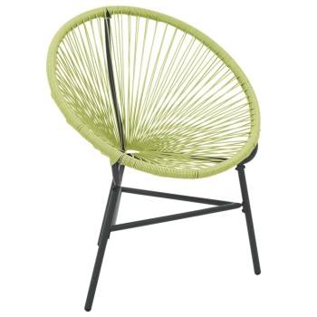 Zöld polyrattan kerti acapulco szék