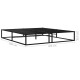 Fekete fém ágykeret 200 x 200 cm