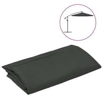 Antracitszürke konzolos napernyőponyva 350 cm