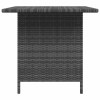 Szürke polyrattan kerti étkezőasztal 110 x 70 x 65 cm