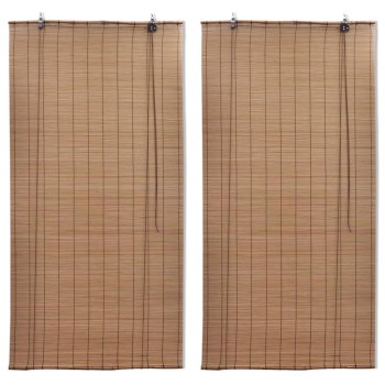 2 db barna bambusz redőny 150 x 220 cm
