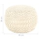 Kézzel készült makramé pamutpuff 45 x 30 cm