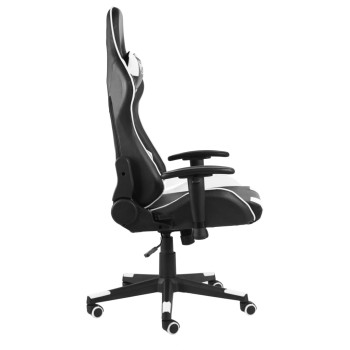 Fehér pvc forgó gamer szék