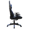 Fekete és kék műbőr gamer szék