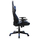 Fekete és kék műbőr gamer szék