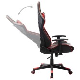 Fekete és piros műbőr gamer szék Fekete és piros műbőr gamer szék