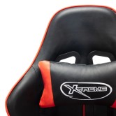 Fekete és piros műbőr gamer szék Fekete és piros műbőr gamer szék