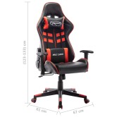Fekete és piros műbőr gamer szék Fekete és piros műbőr gamer szék