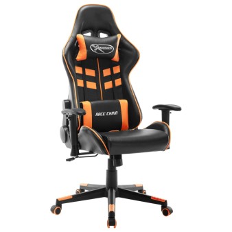 Fekete és narancssárga műbőr gamer szék