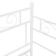 Fehér fém kihúzható kanapéágykeret 90 x 200 cm