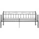 Fekete fém kihúzható kanapéágykeret 90 x 200 cm