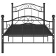 Fekete fém ágykeret 90 x 200 cm
