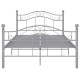 Szürke fém ágykeret 120 x 200 cm