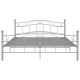 Szürke fém ágykeret 160 x 200 cm