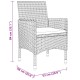 3 részes bézs kerti polyrattan étkezőgarnitúra