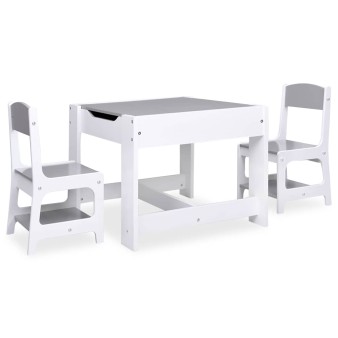Fehér mdf gyerekasztal két székkel