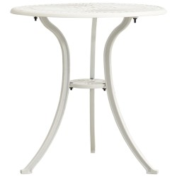 Fehér öntött alumínium kerti asztal 62 x 62 x 65 cm