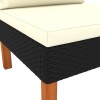 Polyrattan és tömör eukaliptuszfa középső kanapé