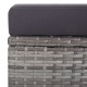 3 részes szürke polyrattan kerti ülőgarnitúra párnákkal
