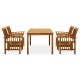 3058086 5 piece garden dining set with cushions solid acacia wood (45962+2x312128)